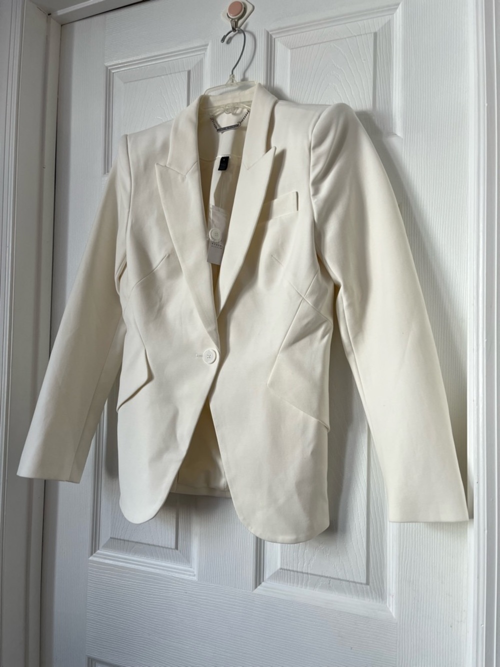 WHBM white Classic Single-Breasted Suiting Blazer size 4 - Picture 7 of 7